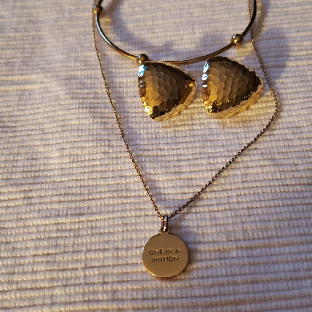 Kate Spade Necklace, pr. Earrings, bangle bracelet